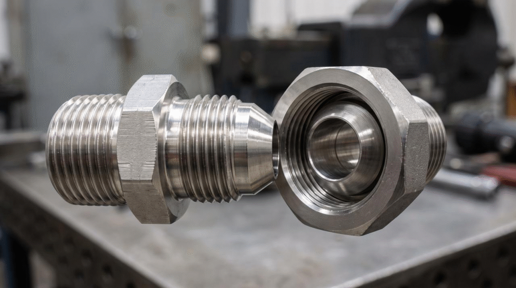 image Stainless Steel JIC Fittings: Features, Sizes, and Hydraulic Applications