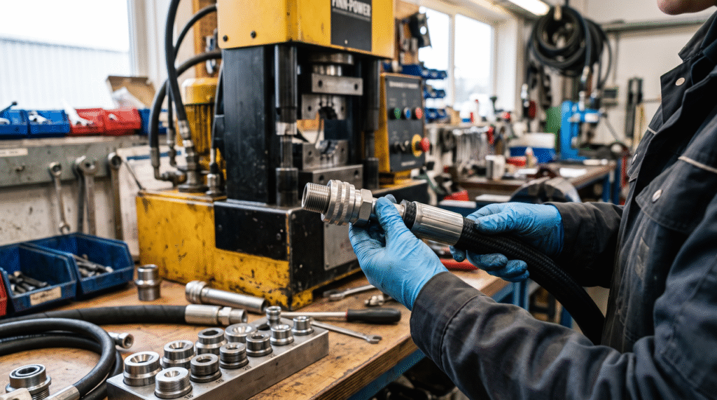 image One-Piece vs Two-Piece Hydraulic Hose Fittings: How to Choose the Right Assembly System