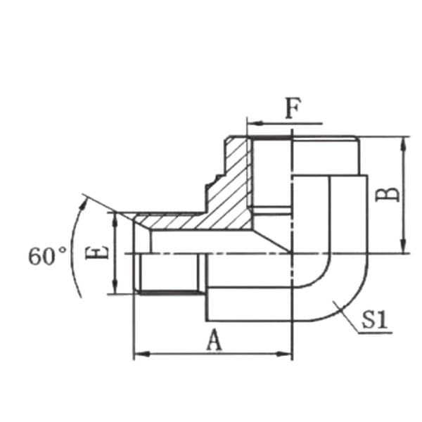 90 DEGREE ELBOW BSP MALE 60 DEGREE SEAT/BSP FEMALE ISO1179 ADPTER 304/316/316L STAINLESS STEEL CARBON STEEL BRASS HYDRAULIC FITTINGS